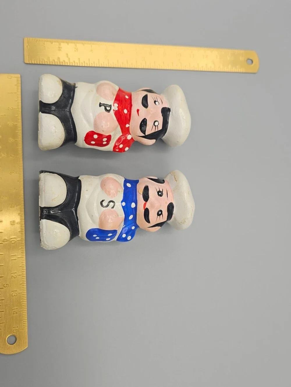 Vintage Ceramic Chef Salt and Pepper Shakers Set
